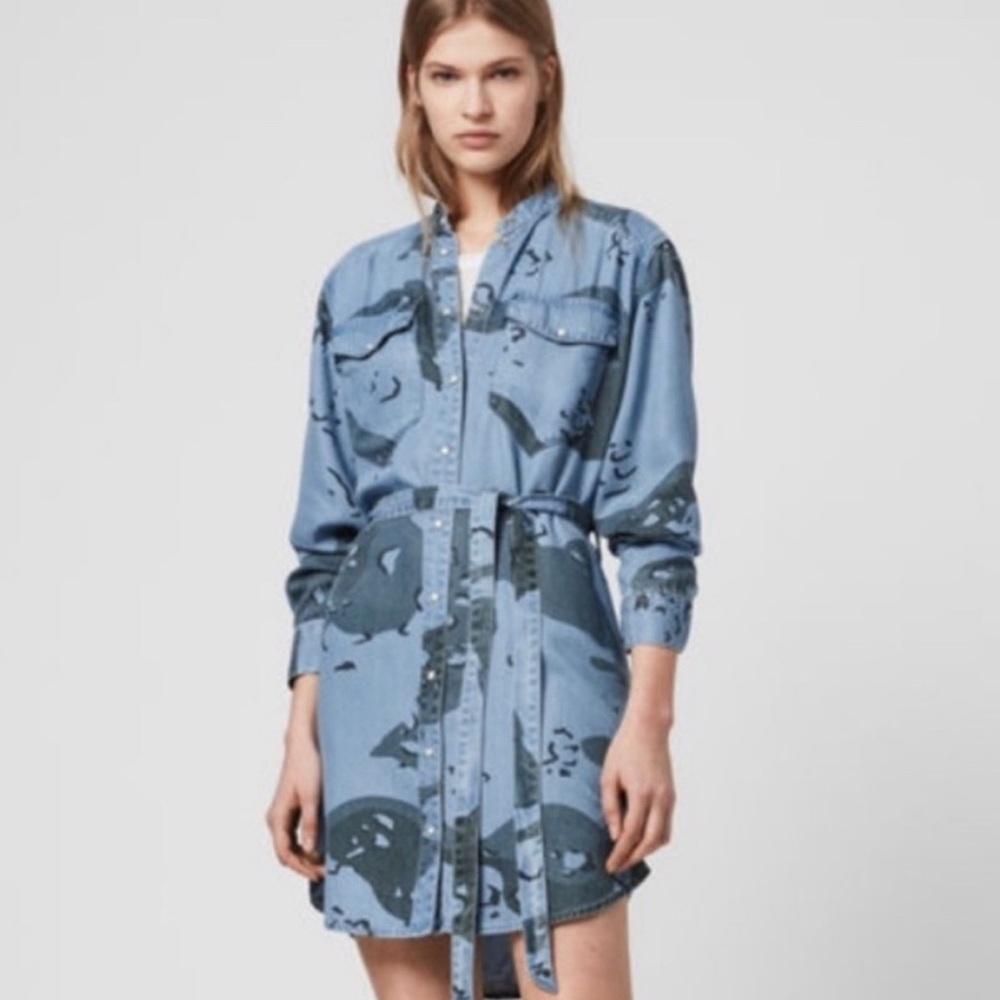 NWT All Saints Camo Dress